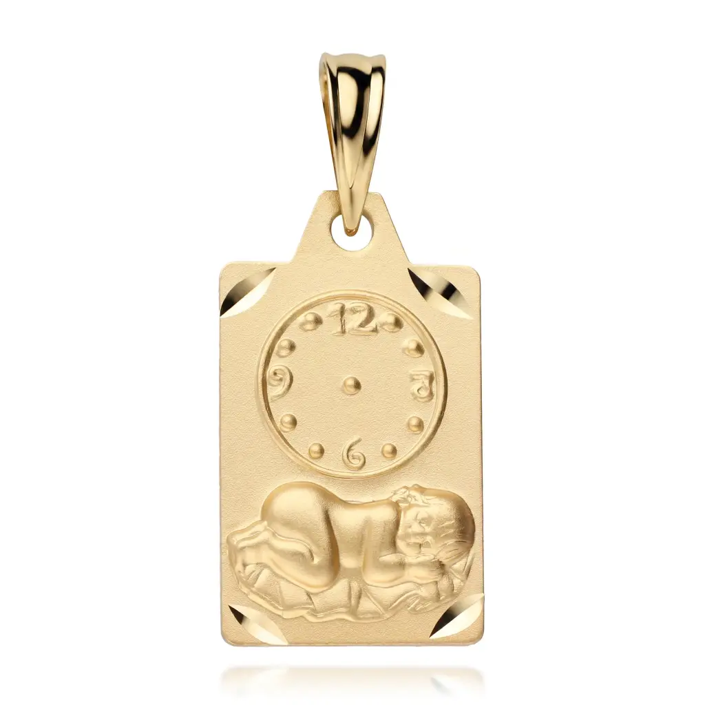 Medalla Niño Reloj Rectangular