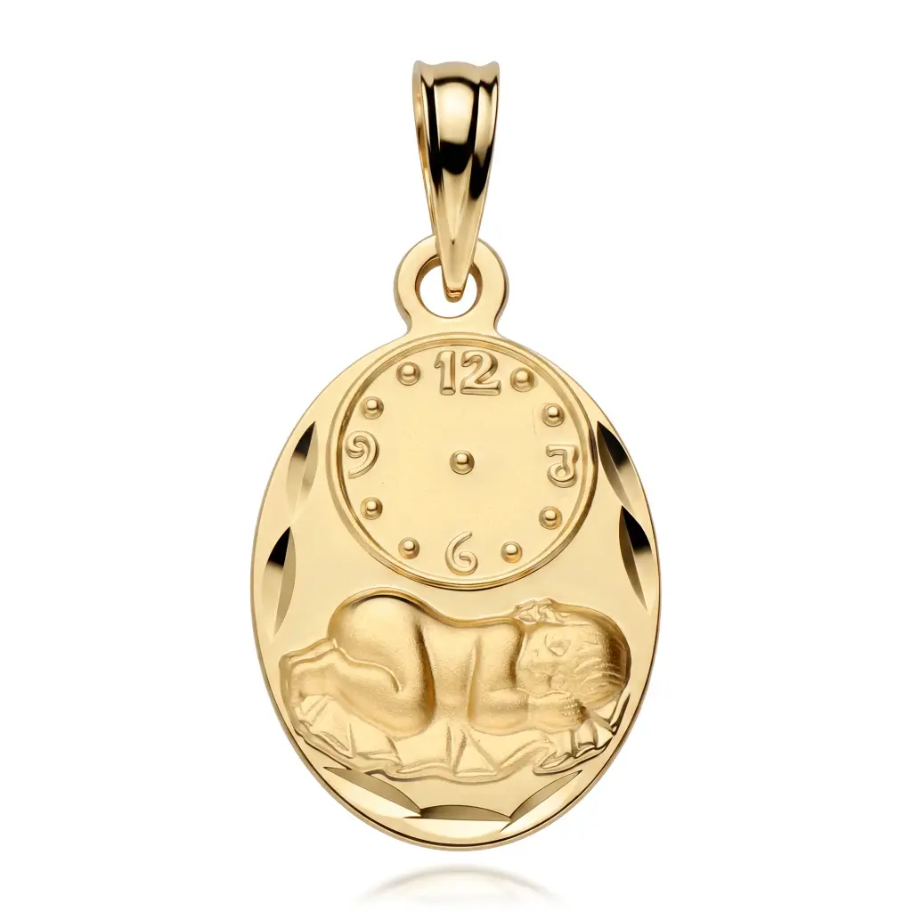 Medalla Niño Reloj Oval