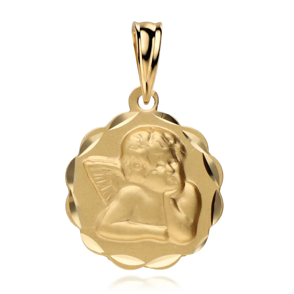 Medalla Angelote Redonda con Talla