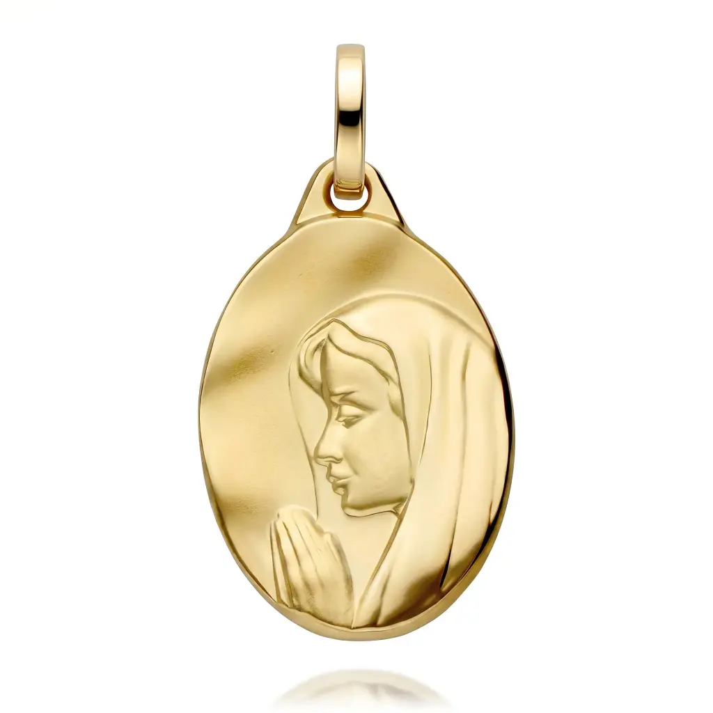 Medalla Virgen Niña Ovalada