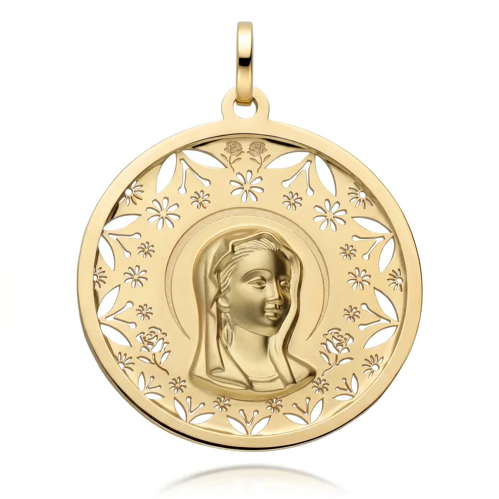 Medalla Virgen Niña Redonda