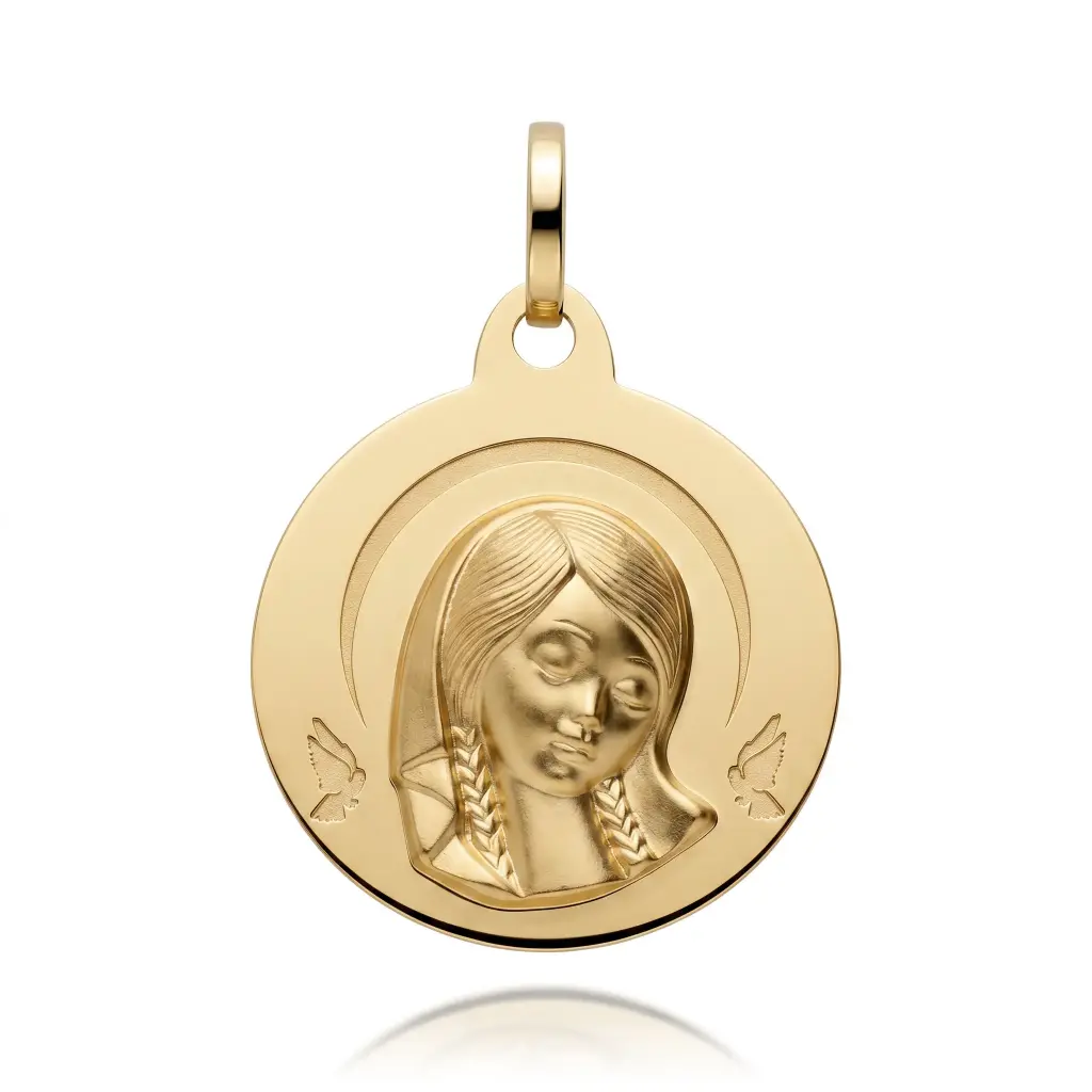 Medalla Virgen Niña Redonda