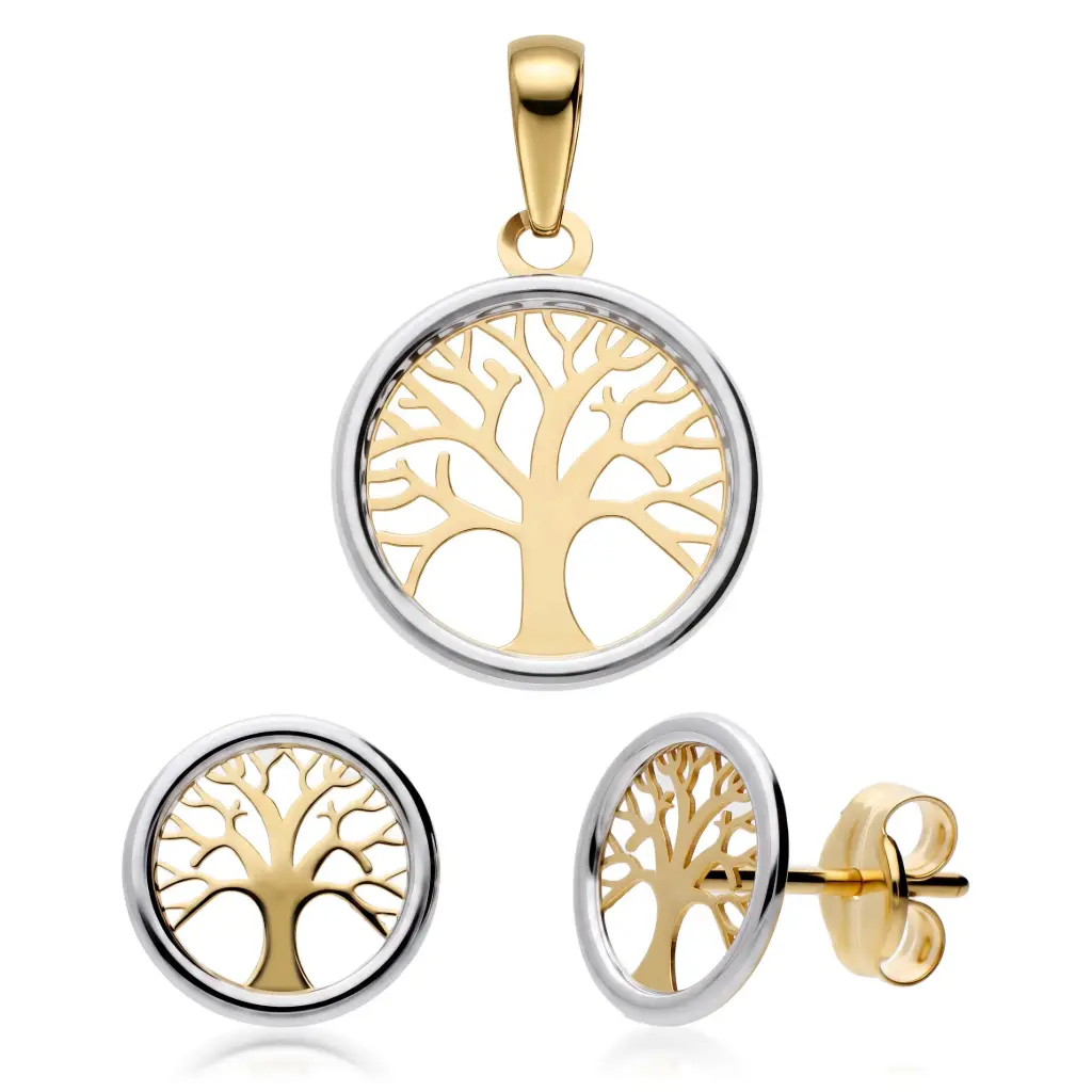 Conjunto Pendientes y Colgante Árbol de la Vida 