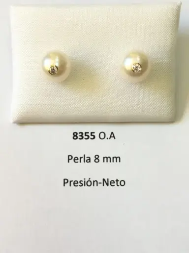 [8355] Pendientes Presión Perla