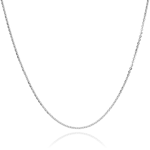 [VOLGA O.BL.] Cadena Maciza Volga Diamantada Oro Blanco
