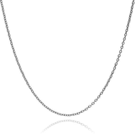 [10382 O.BL.] Cadena Maciza Rolo Oro Blanco