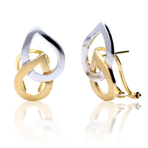 [7889] Pendientes Omega Bicolor