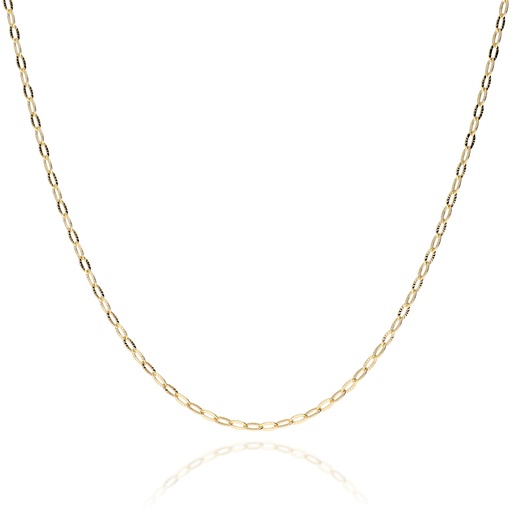 [10250] Cadena Maciza Fantasía Diamantada Oro Amarillo