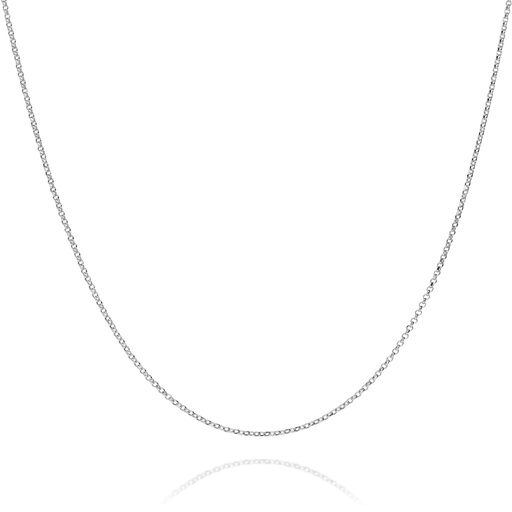 [10241 O.BL.] Cadena Maciza Rolo Diamantada Oro Blanco