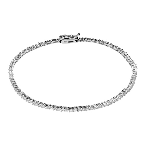 [5996p] Pulsera Engaste Oro Blanco