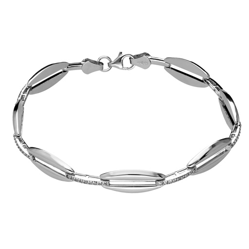 [5941p] Pulsera Engaste Oro Blanco