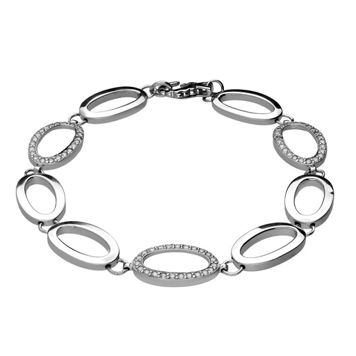 [5450p] Pulsera Engaste Oro Blanco