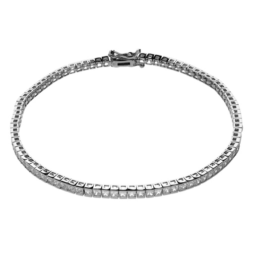 [5602p] Pulsera Engaste Oro Blanco