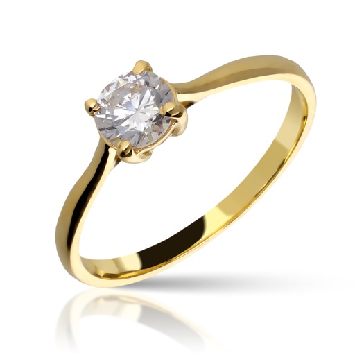 [3404 OA] Sortija Solitario 4 Garras Oro Amarillo