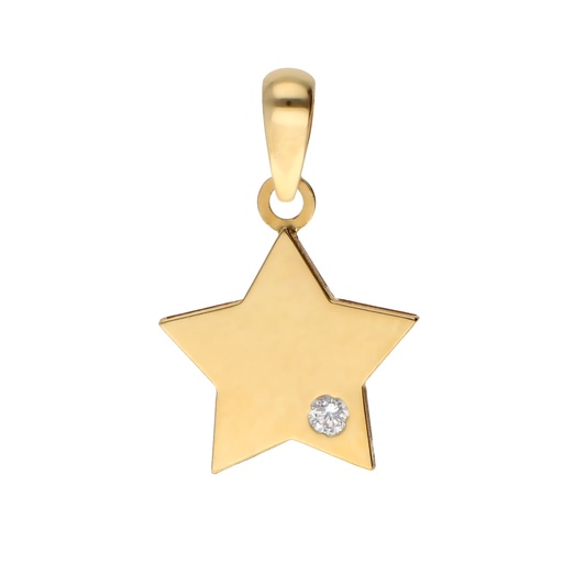 [7117c] Colgante Estrella con Circonita