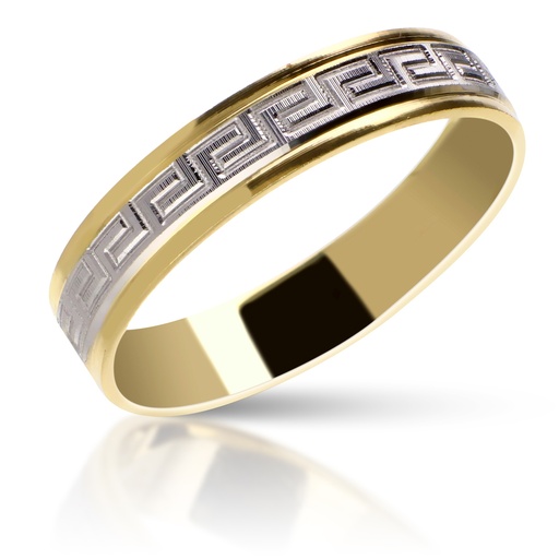 [GRECA BIC 4 MM] Alianza Talla 4 mm Plana Oro Bicolor