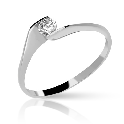 [3069-1 OBL] Sortija Solitario Oro Blanco