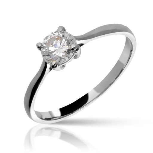 [3404 OBL] Sortija Solitario 4 Garras Oro Blanco