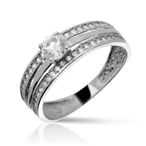 [3407 OBL] Sortija Engaste Oro Blanco