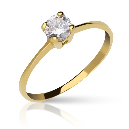 [3158] Sortija Solitario 4 Garras Oro Amarillo