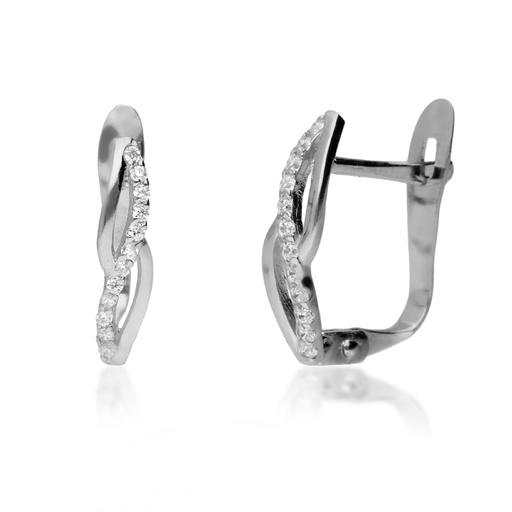 [4811p OBL] Pendientes Catalán Engaste Oro Blanco