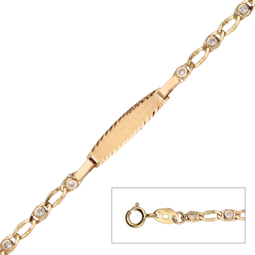 [5390] Pulsera Bebé Chapa Circonitas