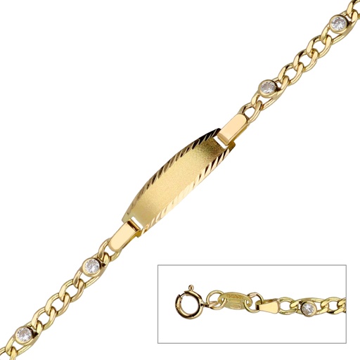 [5844] Pulsera Bebé Chapa 3x1 Circonitas