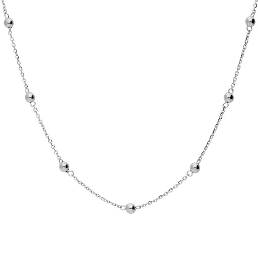 [10355 OBL] Gargantilla Bolas Oro Blanco