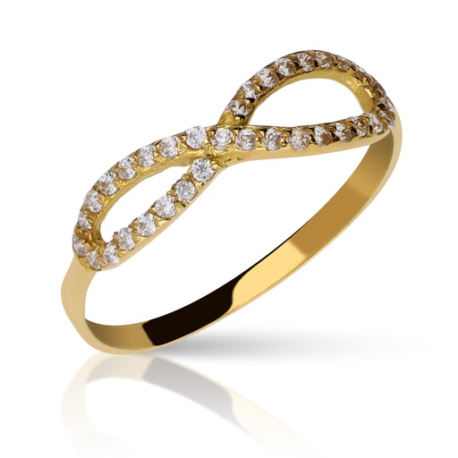 [3351 OA] Sortija Infinito Engaste Oro Amarillo