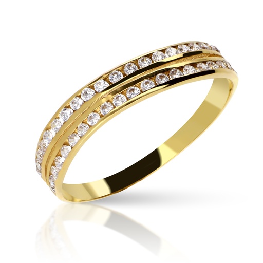 [3380 OA] Sortija Engaste Doble Carril Oro Amarillo