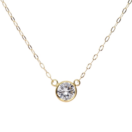 [10046 OA] Gargantilla Chatón Oro Amarillo