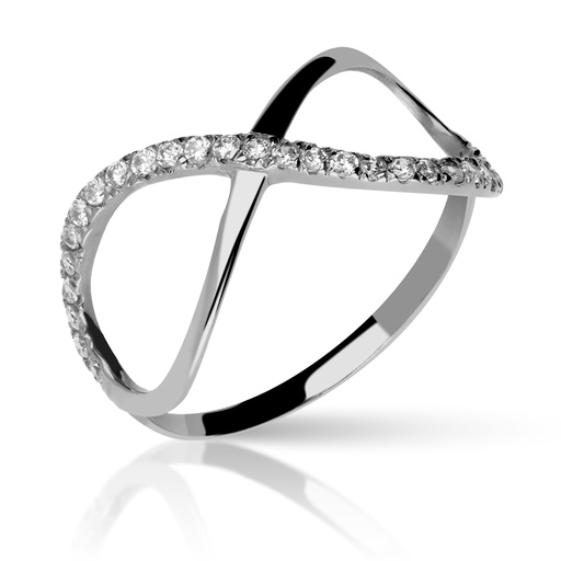 [3348 OBL] Sortija Infinito Engaste Oro Blanco