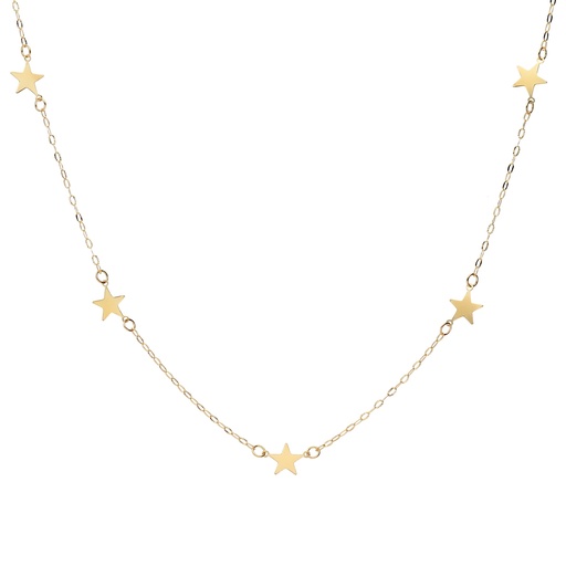 [10350 OA] Gargantilla Estrellas Oro Amarillo