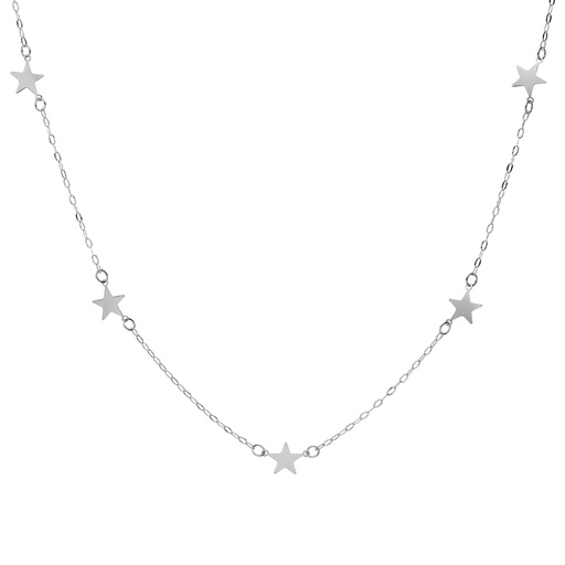 [10350 OBL] Gargantilla Estrellas Oro Blanco