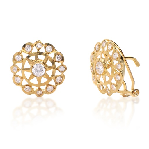 [7991p] Pendientes Omega Oro Amarillo