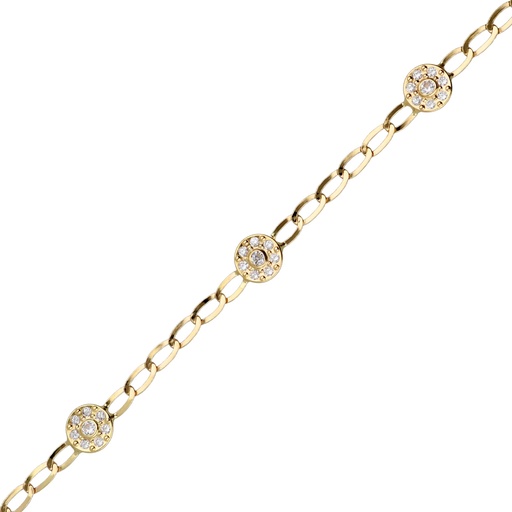 [5770 OA] Pulsera Circonitas Oro Amarillo