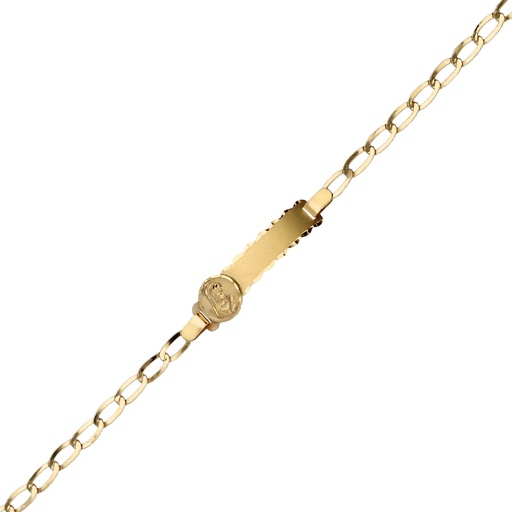 [5149] Pulsera Chapa Lisa Virgen Niña