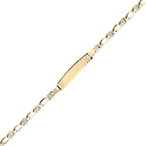 [5430] Pulsera Chapa Circonitas