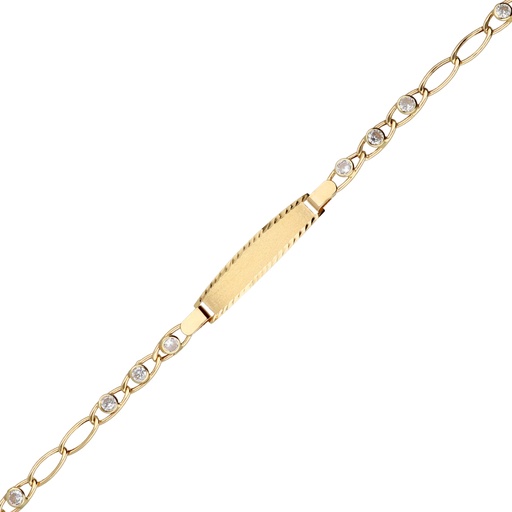 [5437] Pulsera Chapa Circonitas