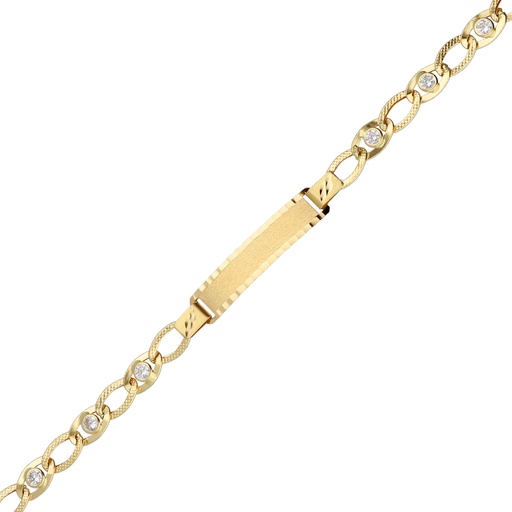 [5638] Pulsera Chapa Circonitas