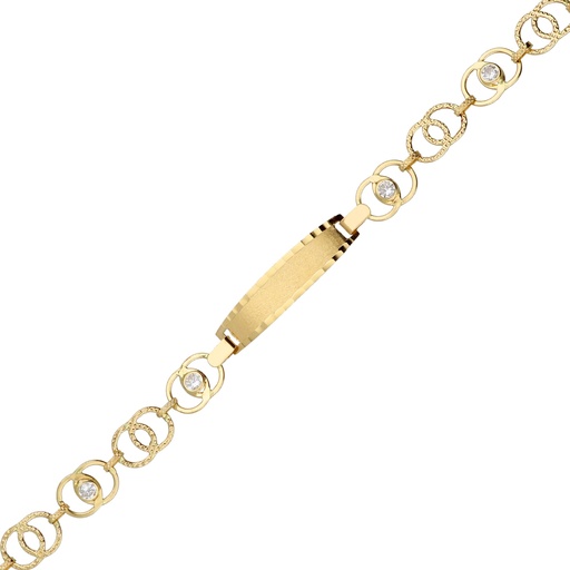 [5638] Pulsera Chapa Circonitas