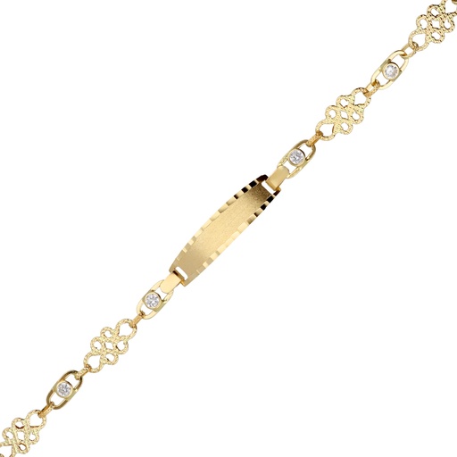 [5672] Pulsera Chapa Circonitas