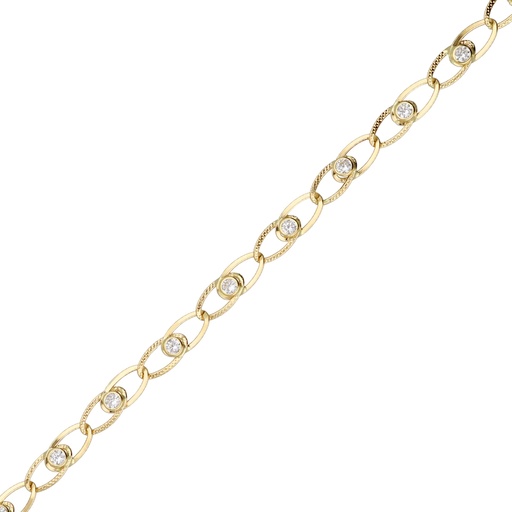 [5638] Pulsera Circonitas Oro Amarillo