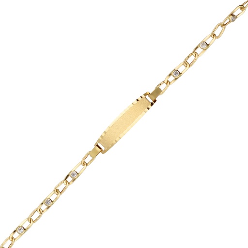 [5638] Pulsera Chapa Circonitas
