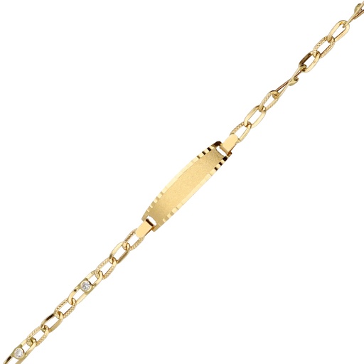 [5638] Pulsera Chapa Circonitas