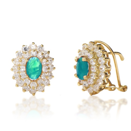 [4091p OA] Pendientes Omega Engaste Oro Amarillo