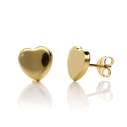 [7654] Pendientes Presión Corazón Liso