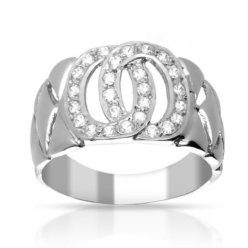 [4180s] Sortija Engaste Oro Blanco