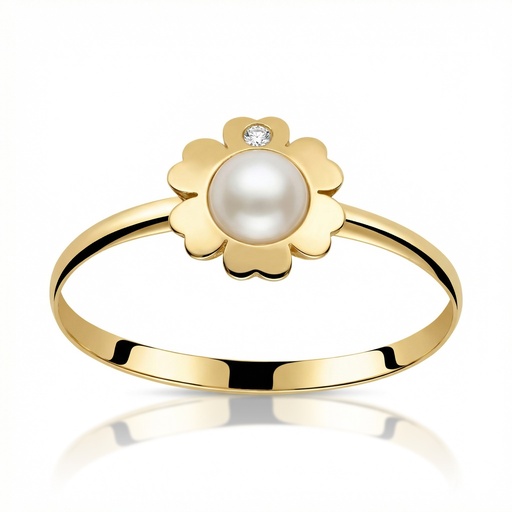 [4394s] Sortija Flor Perla