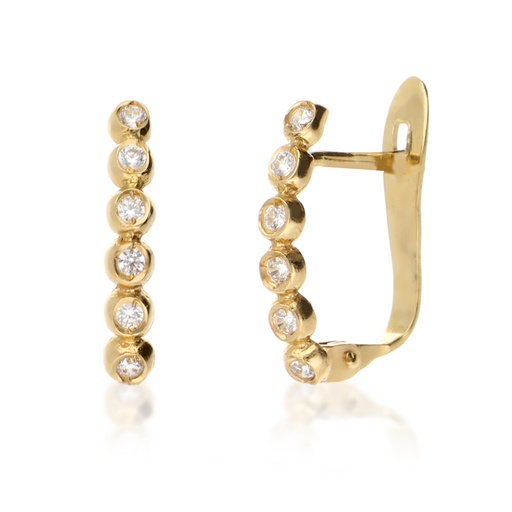 [4363p OA] Pendientes Catalán Circonitas Oro Amarillo